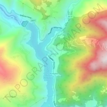 Carte topographique Özkürtün, altitude, relief