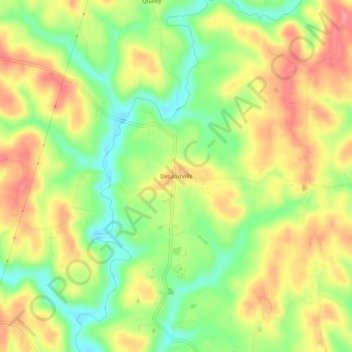 Carte topographique Decaturville, altitude, relief