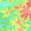 Carte topographique Le Bourg, altitude, relief