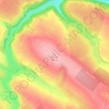 Carte topographique Чахор, altitude, relief