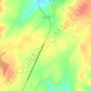 Carte topographique El Ranal, altitude, relief