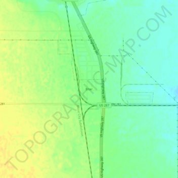 Carte topographique Etter, altitude, relief