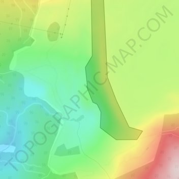 Carte topographique Highland Valley, altitude, relief
