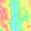 Carte topographique Bradleytown, altitude, relief