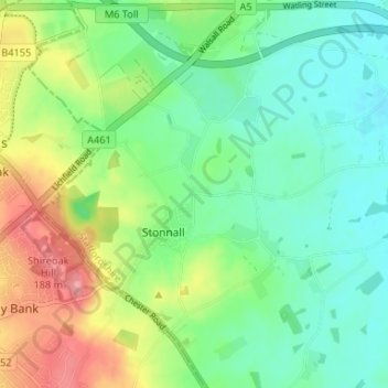 Carte topographique Lynn, altitude, relief