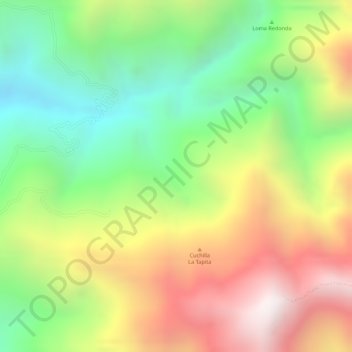 Carte topographique La Nigua, altitude, relief