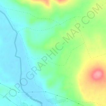 Carte topographique Las Cunas, altitude, relief