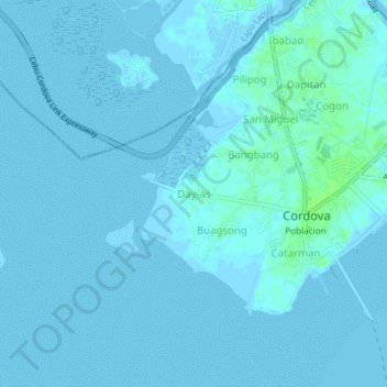 Carte topographique Day-as, altitude, relief