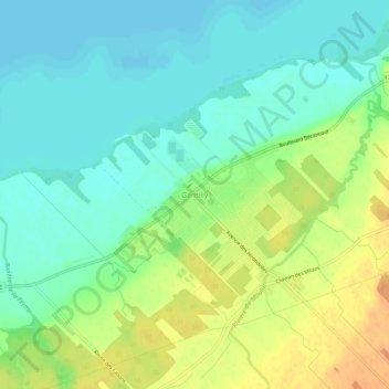 Carte topographique Gentilly, altitude, relief