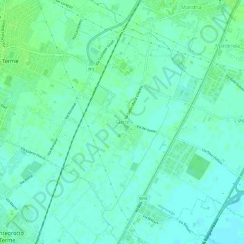 Carte topographique Giarre, altitude, relief