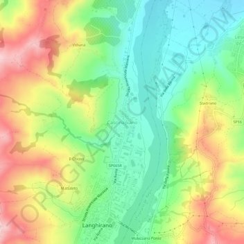 Carte topographique Cascinapiano, altitude, relief