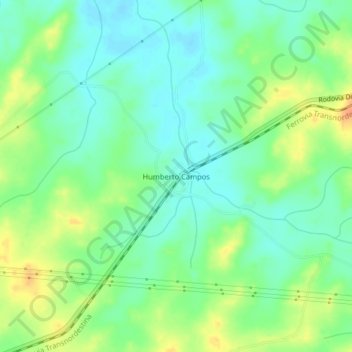 Carte topographique Humberto Campos, altitude, relief