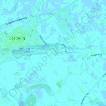 Carte topographique Cathelijneschans, altitude, relief