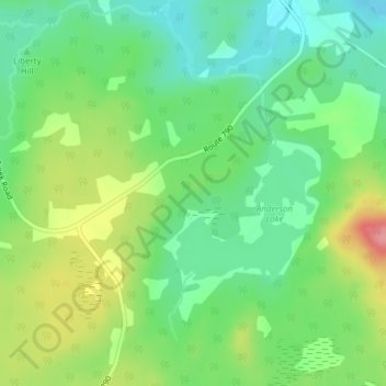 Carte topographique Musquash, altitude, relief