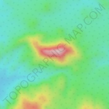 Carte topographique Blue Mountain, altitude, relief