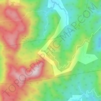 Carte topographique Bagong Barrio, altitude, relief