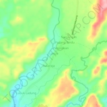 Carte topographique Limus, altitude, relief