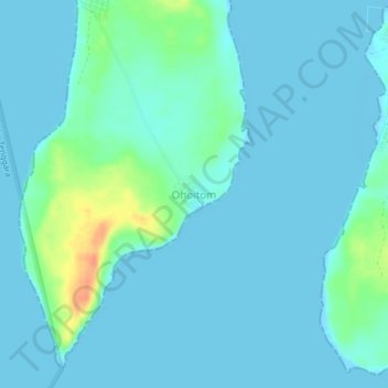 Carte topographique Ohoitom, altitude, relief