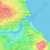 Carte topographique South Shields, altitude, relief