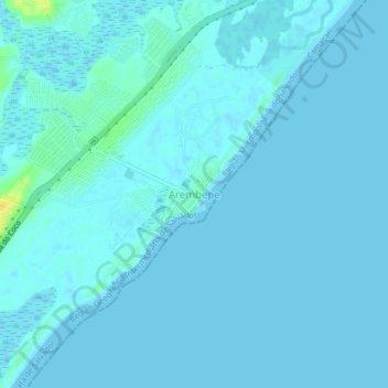 Carte topographique Arembepe, altitude, relief