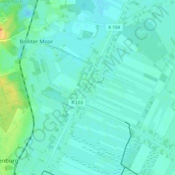 Carte topographique Langenhausen, altitude, relief