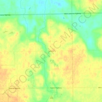 Carte topographique Carlisle, altitude, relief