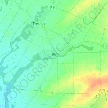 Carte topographique Faux, altitude, relief