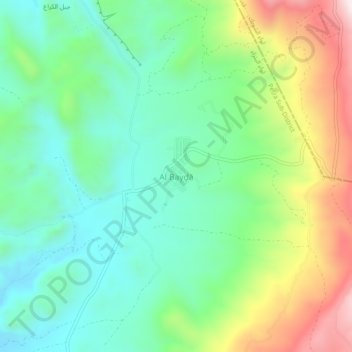 Carte topographique Al Bayḑā, altitude, relief