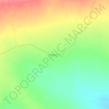 Carte topographique Begon 2, altitude, relief