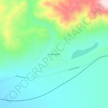 Carte topographique Goler Heights, altitude, relief