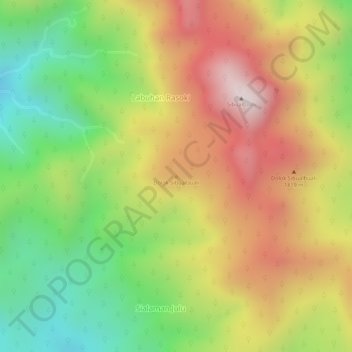 Carte topographique Dolok Sibualbuali, altitude, relief