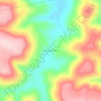 Carte topographique Northcutts Cove, altitude, relief