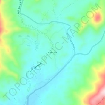 Carte topographique Carriazo, altitude, relief