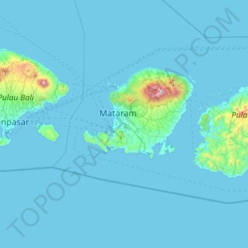 Carte topographique Kota Sabang, altitude, relief