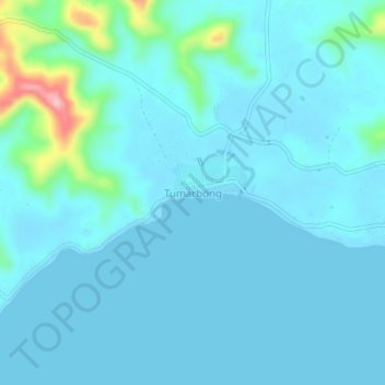 Carte topographique Tumarbong, altitude, relief