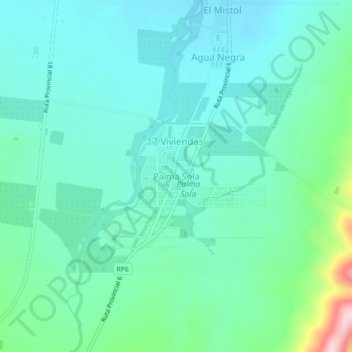 Carte topographique Palma Sola, altitude, relief