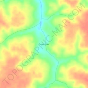 Carte topographique Santa Rosa, altitude, relief