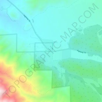 Carte topographique Oak Grove, altitude, relief