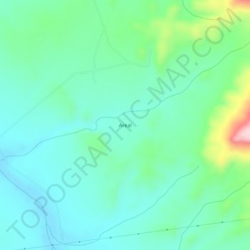 Carte topographique Areal, altitude, relief