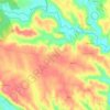 Carte topographique Malhou, altitude, relief