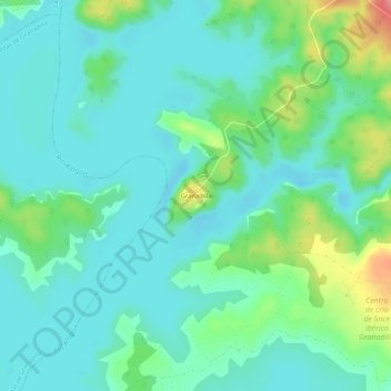Carte topographique Granadilla, altitude, relief