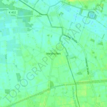 Carte topographique Heithöfen, altitude, relief