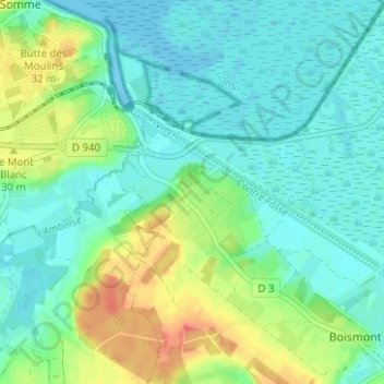 Carte topographique Pinchefalise, altitude, relief