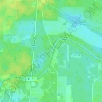 Carte topographique Telford Spring, altitude, relief