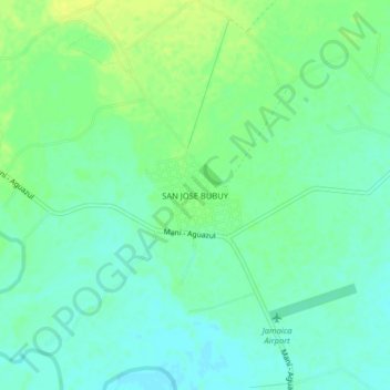 Carte topographique SAN JOSE BUBUY, altitude, relief