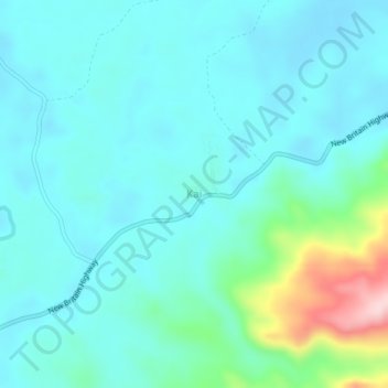 Carte topographique Kai, altitude, relief