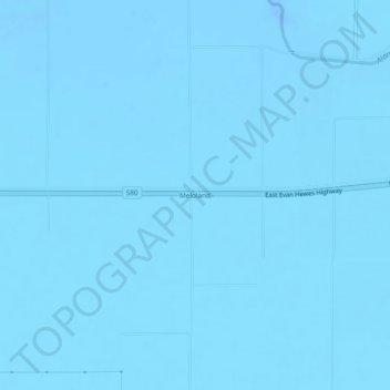 Carte topographique Meloland, altitude, relief