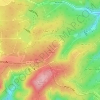 Carte topographique Polsterberg, altitude, relief