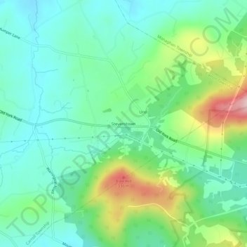 Carte topographique Stevenstown, altitude, relief