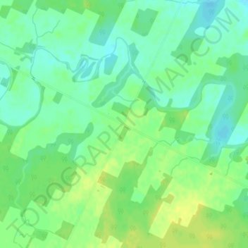 Carte topographique St. Johns, altitude, relief